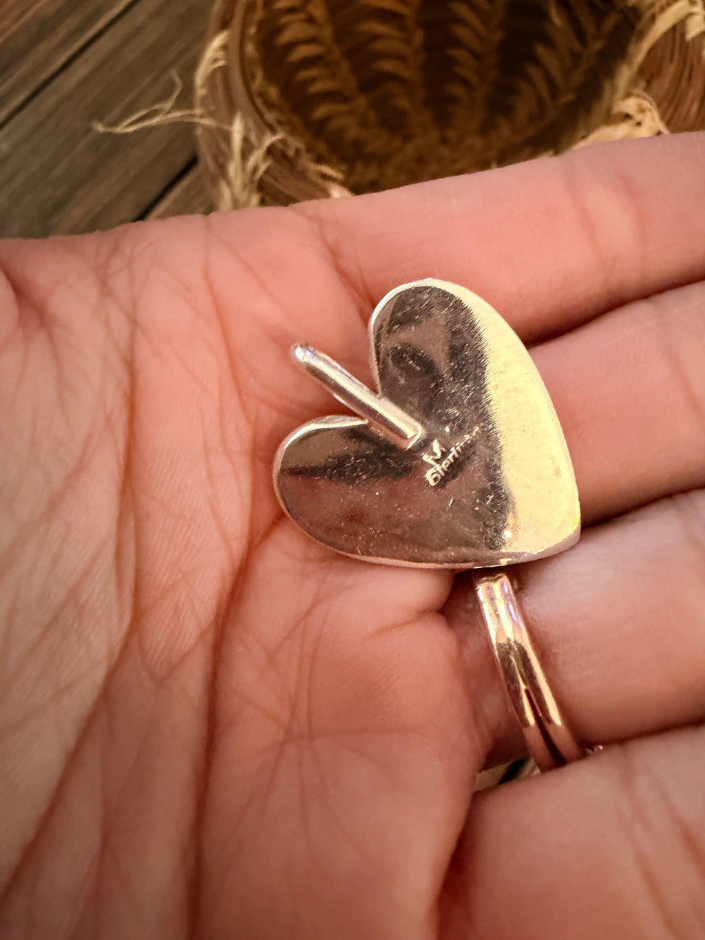 Handcrafted Sterling Silver & Onyx Heart Pendant by Joseph Martinez