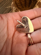 Handcrafted Sterling Silver & Onyx Heart Pendant by Joseph Martinez