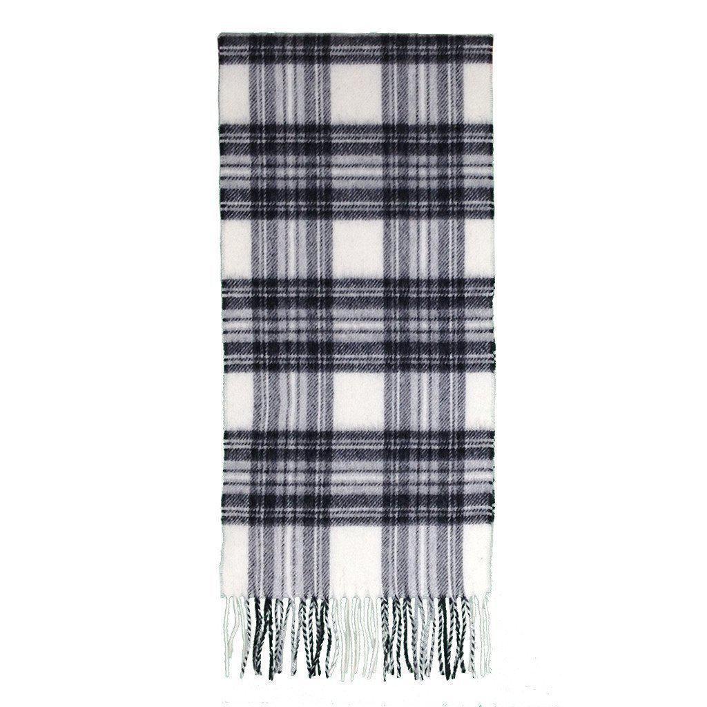 Merino Lambswool Tartan Scarf - Dress Grey Stewart