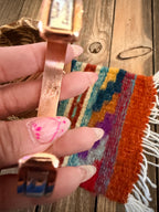 Handcrafted Copper & Sterling Silver Cuff Bracelet by Wylie Secatero