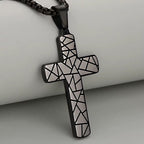 Geometric Cross Necklace