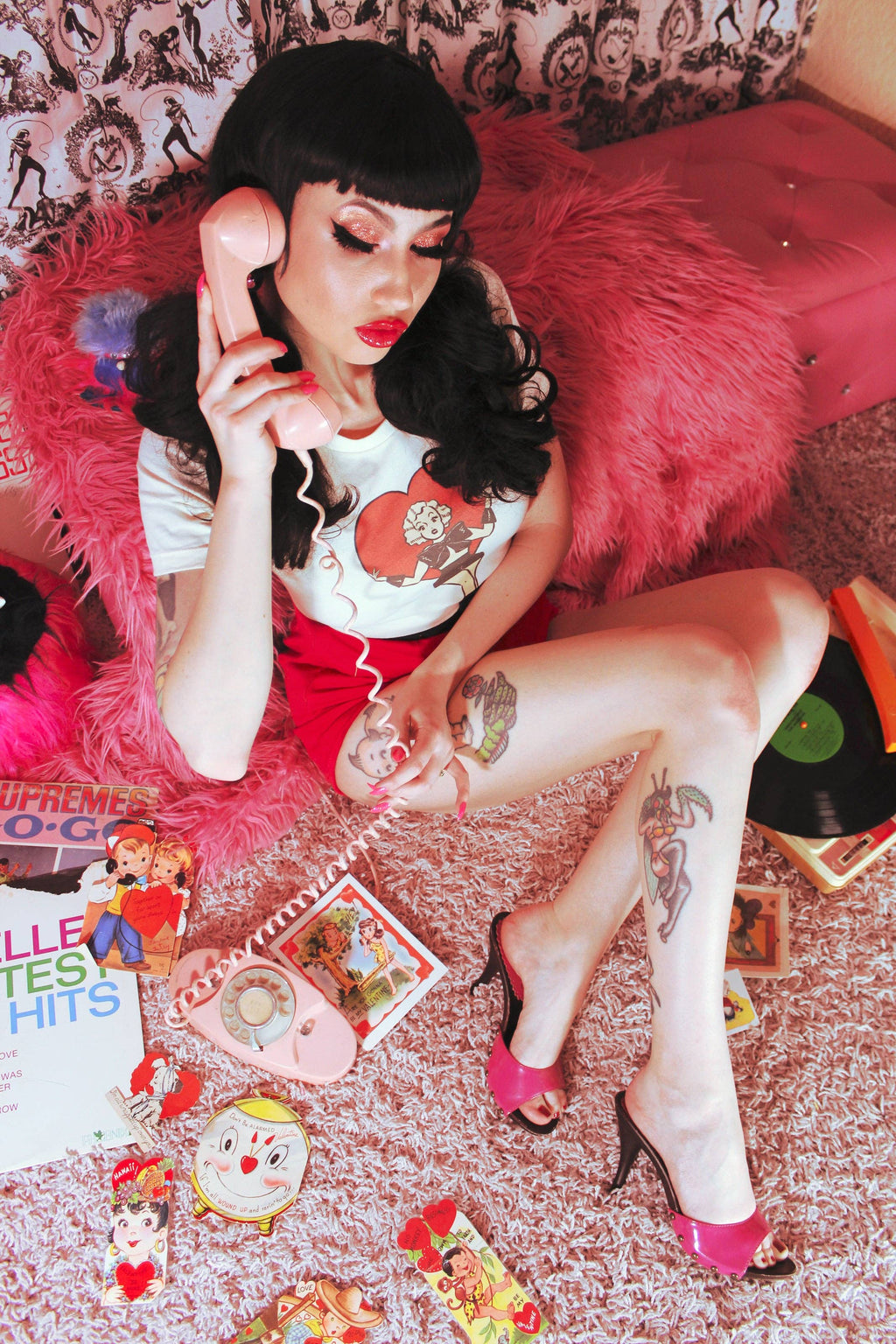 Prisoner of Love Fitted Tee in Ivory - X-LARGE