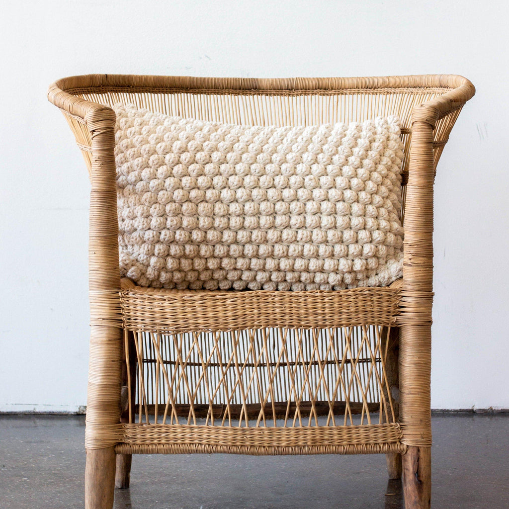 Cotton Bobbles Textured Throw Pillow