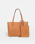 Elba medium size structured tote in vegetable-tanned leather