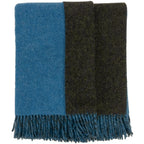Highland Tweeds Reversible Double Cloth Throw - Sea/Green