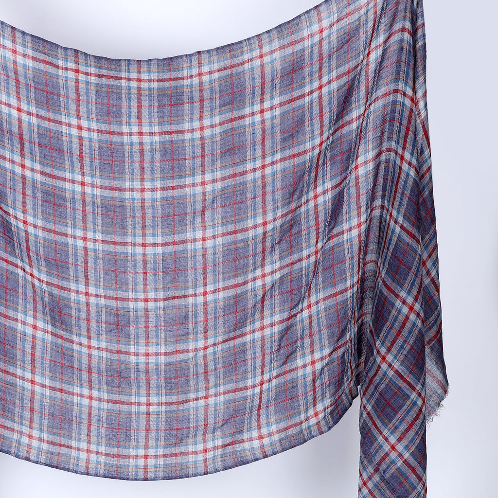 Blue Plaid Scarf