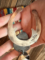 Handcrafted Sterling Silver & Sonoran Mountain Turquoise Naja Pendant by Chimney Butte