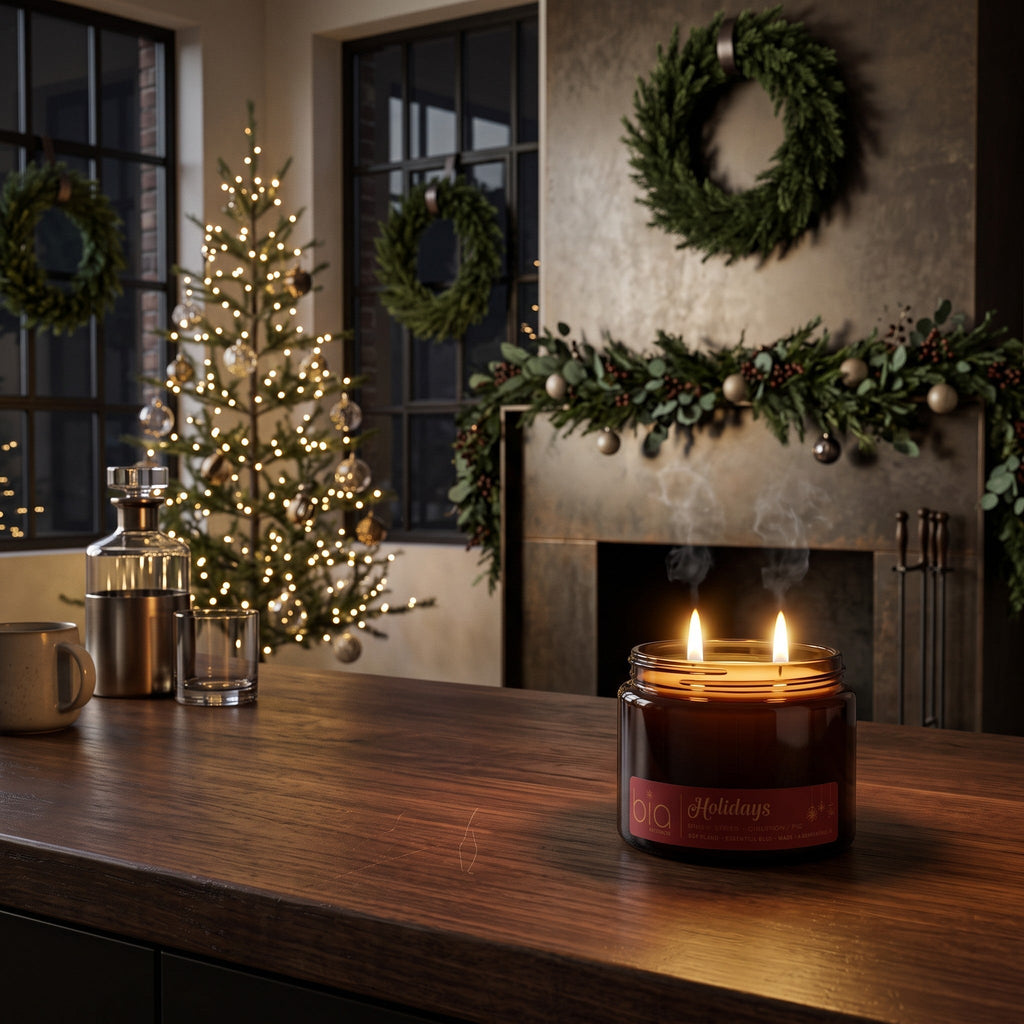 Holidays Christmas Soy Blend Candle — Orange Peel, Cinnamon & Vanilla
