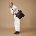 Carryall Bag - Safari Kuba with Red Beaded Heart