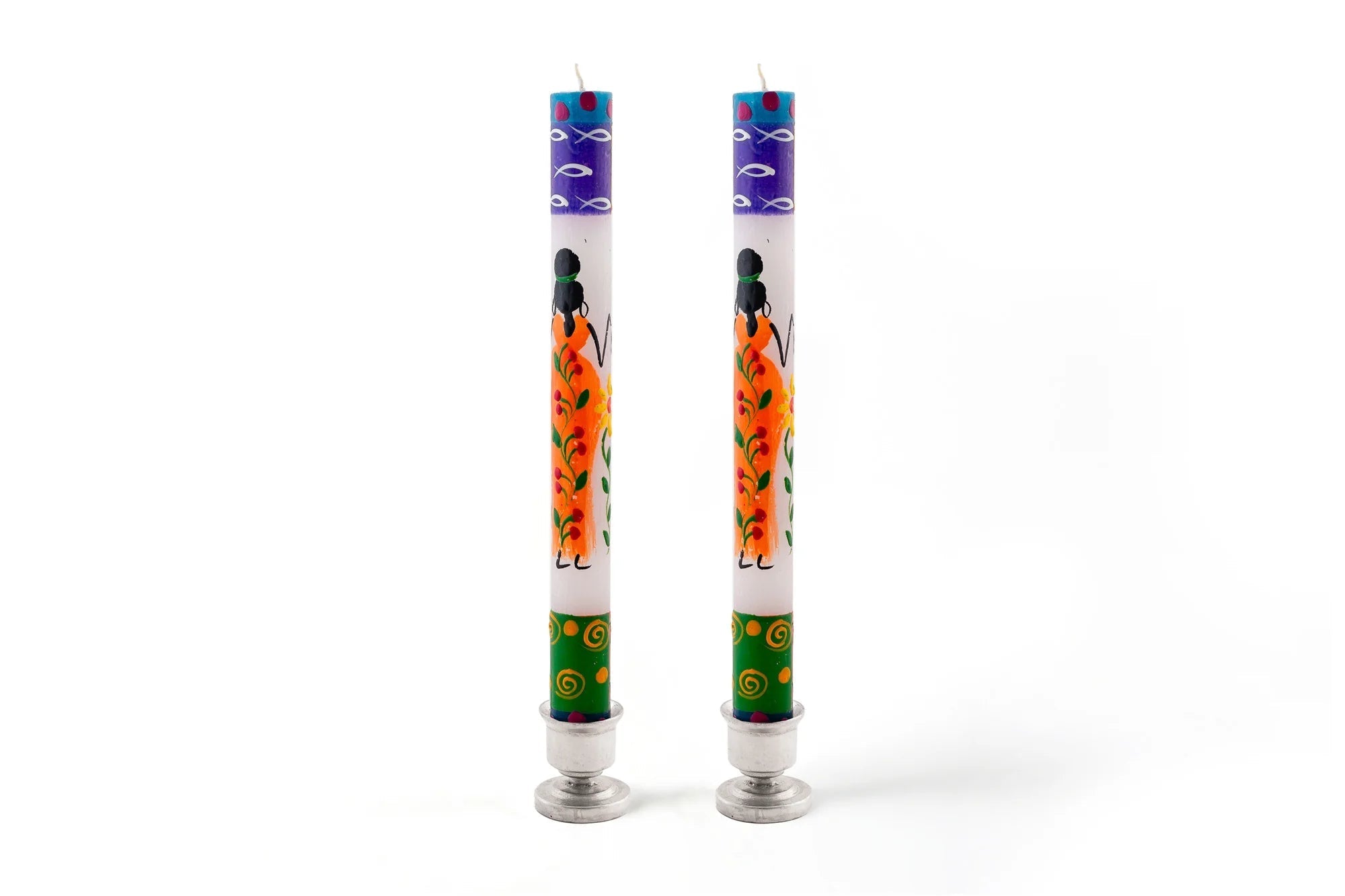 African Ladies Painted Candles
