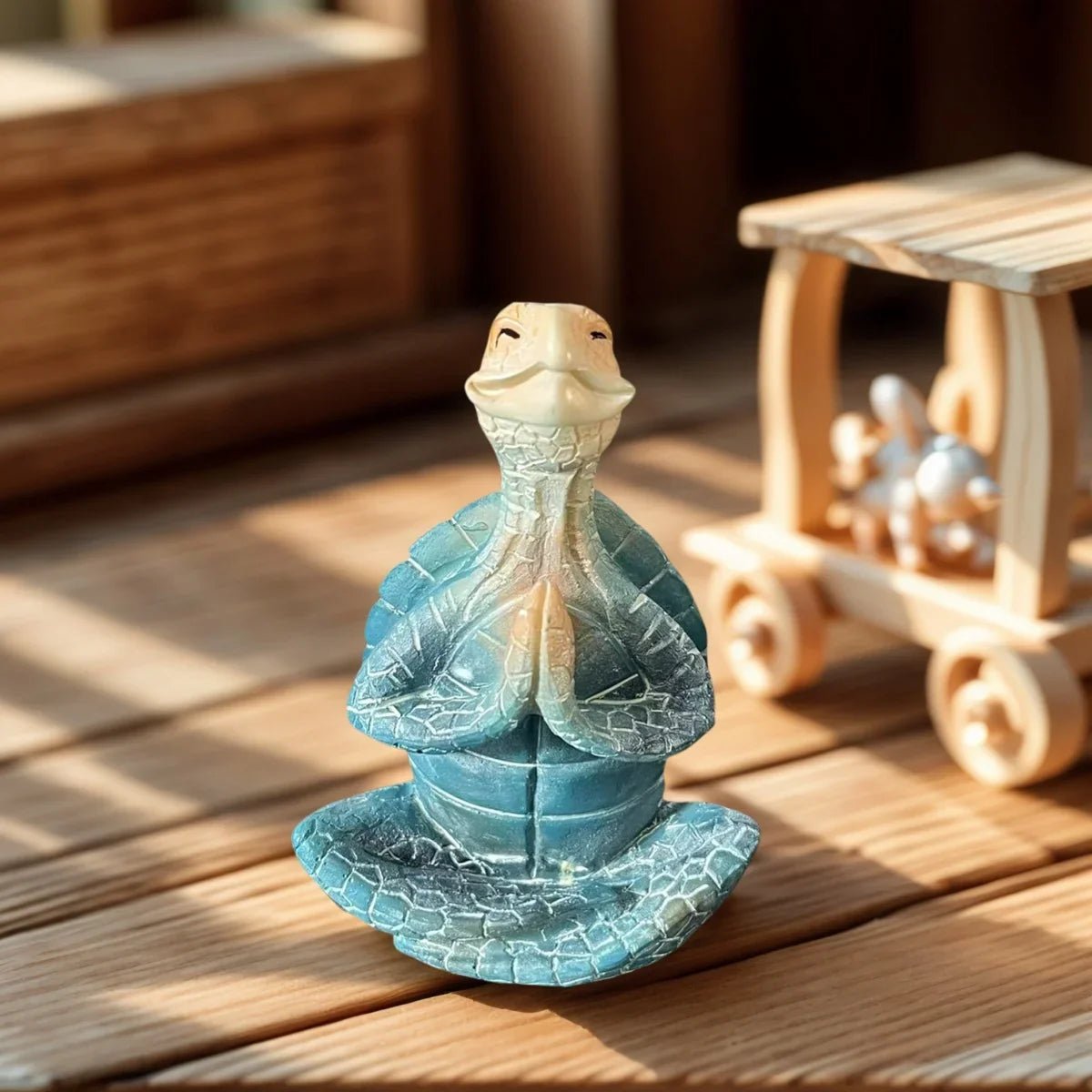 1 Piece of Resin Craft Meditation Turtle Statue, Resin Zen Decoration, Home and Garden Sculpture, Resin Zen Decoration Suitable for Turtle Enthusiasts and Collectors. - Che Cose Belle
