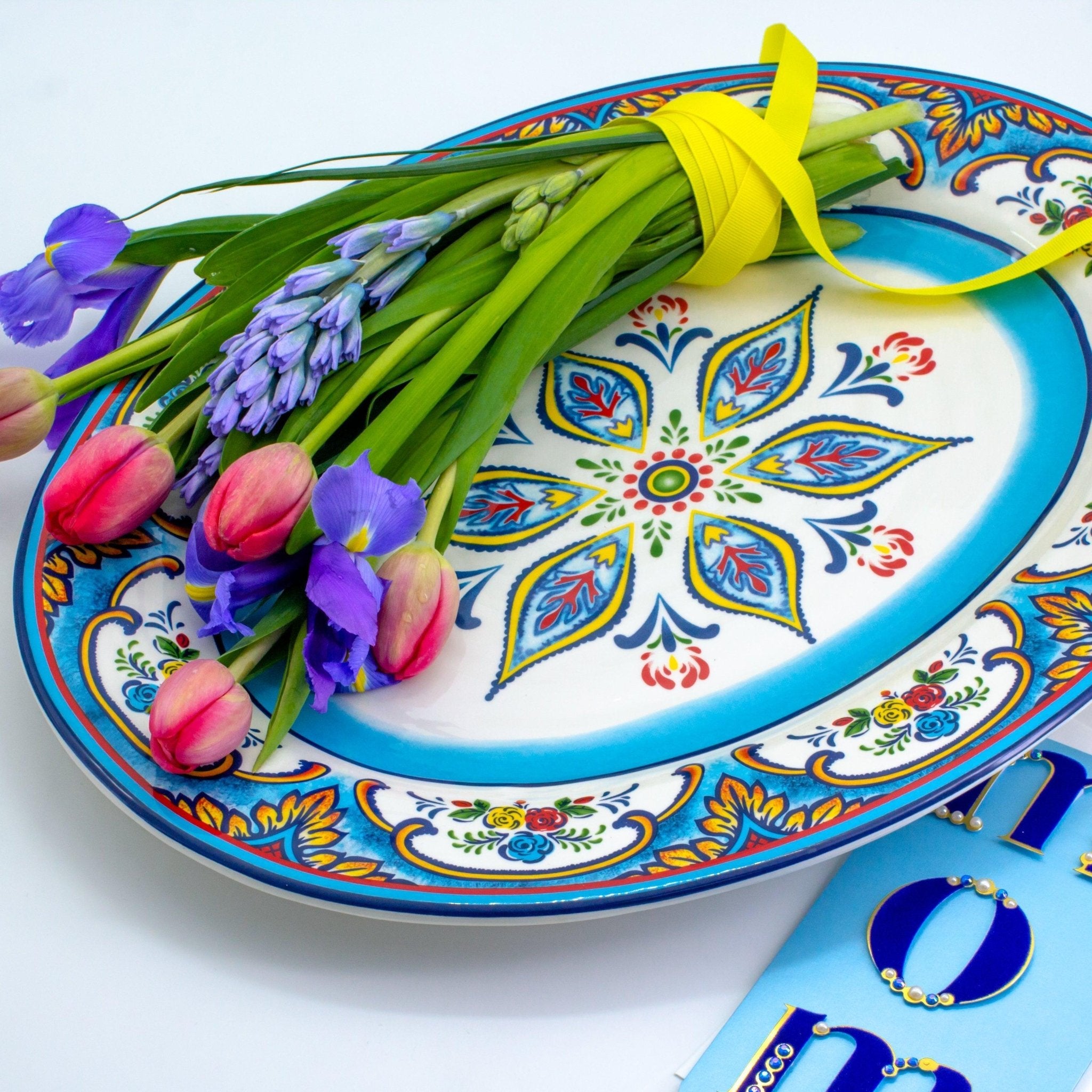 Zanzibar 18'' Large Oval Serving Platter - Che Cose Belle