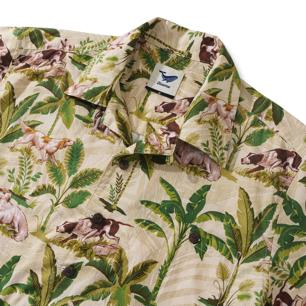100% Cotton Hawaiian Shirt For Men International Dog Day Camp Collar Shirt - Che Cose Belle