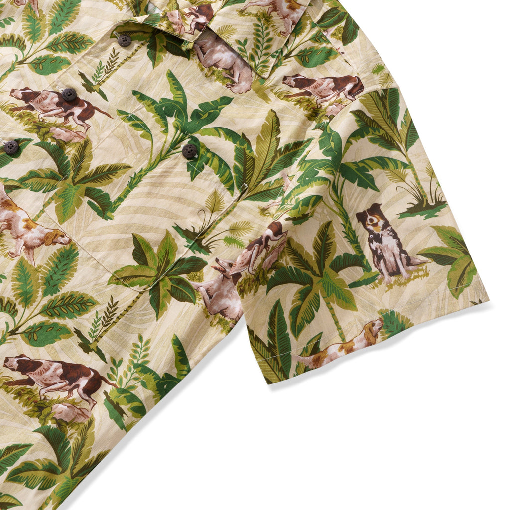 100% Cotton Hawaiian Shirt For Men International Dog Day Camp Collar Shirt - Che Cose Belle