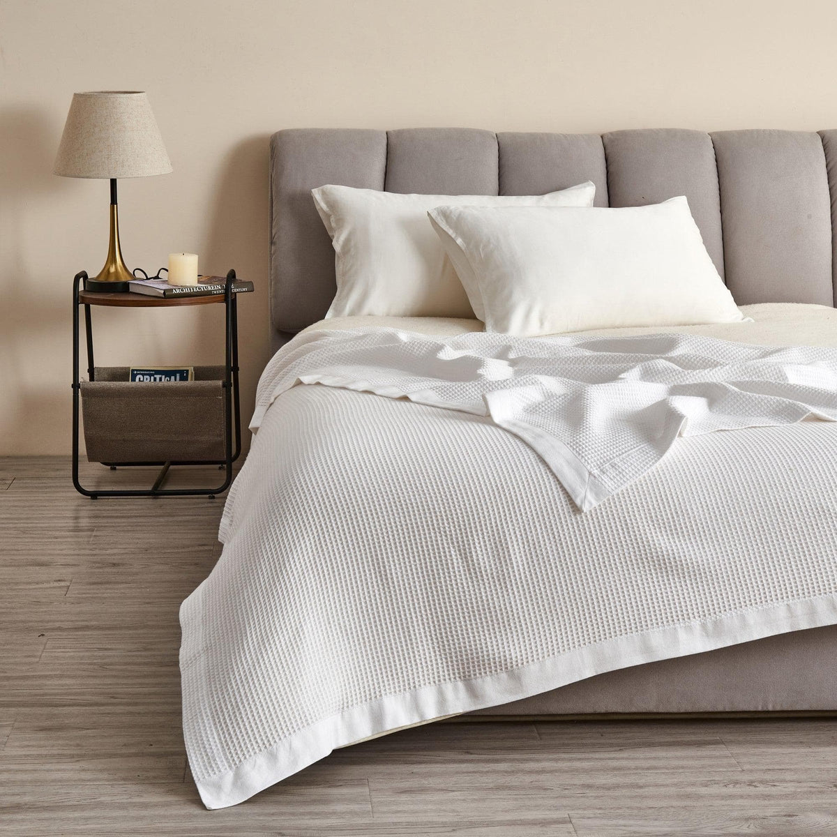 100% Cotton Small Waffle Weave Blanket - Hazel Collection - Che Cose Belle