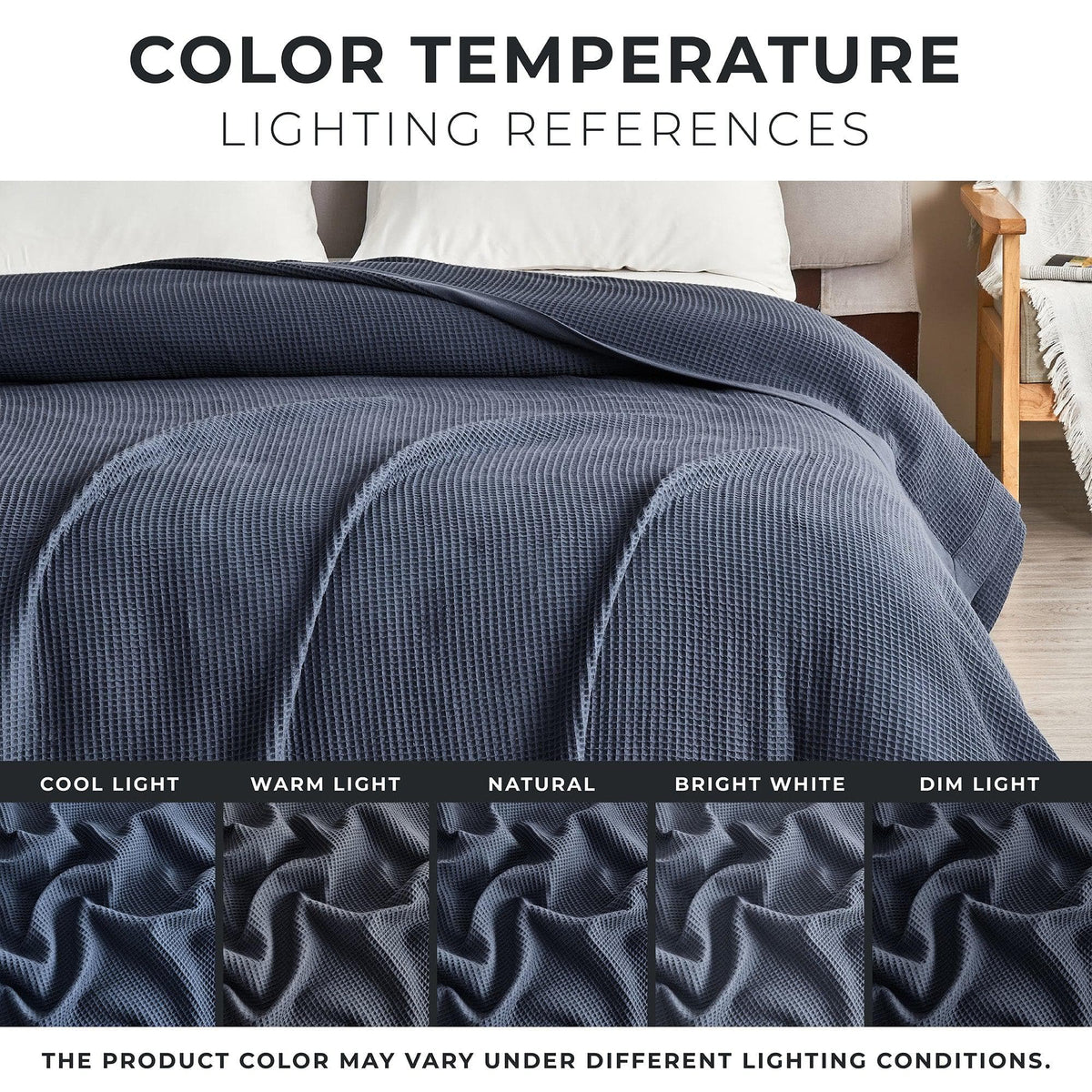 100% Cotton Small Waffle Weave Blanket - Hazel Collection - Che Cose Belle