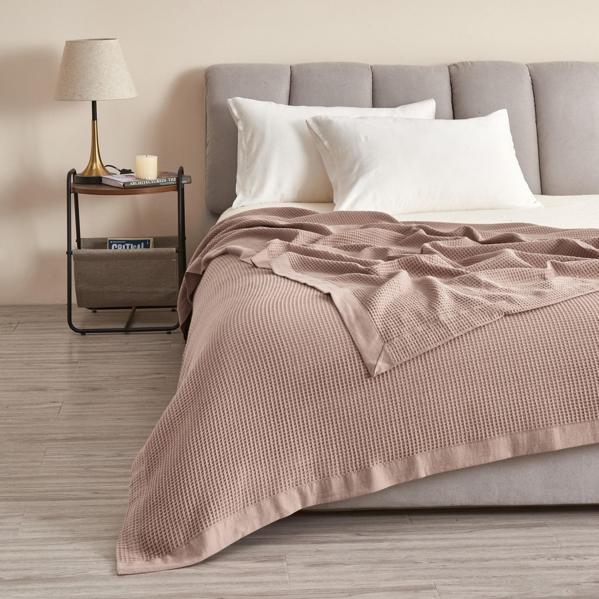 100% Cotton Small Waffle Weave Blanket - Hazel Collection - Che Cose Belle