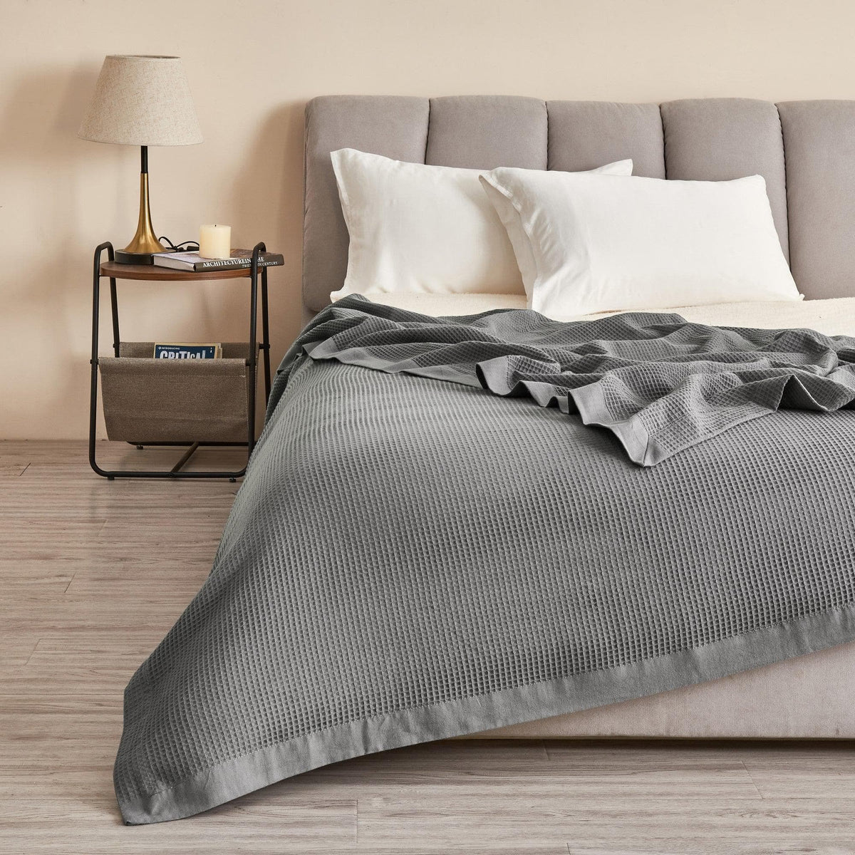 100% Cotton Small Waffle Weave Blanket - Hazel Collection - Che Cose Belle