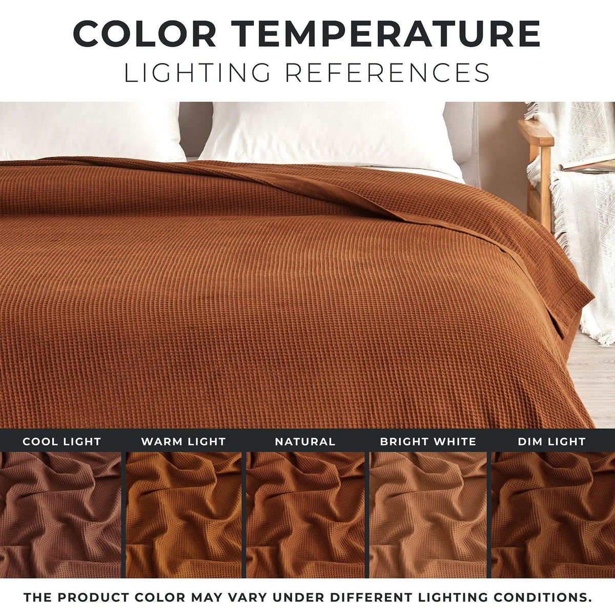 100% Cotton Small Waffle Weave Blanket - Hazel Collection - Che Cose Belle