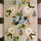 100% Organic Cotton - Toile de Blu Hortensia Tablecloth - Che Cose Belle