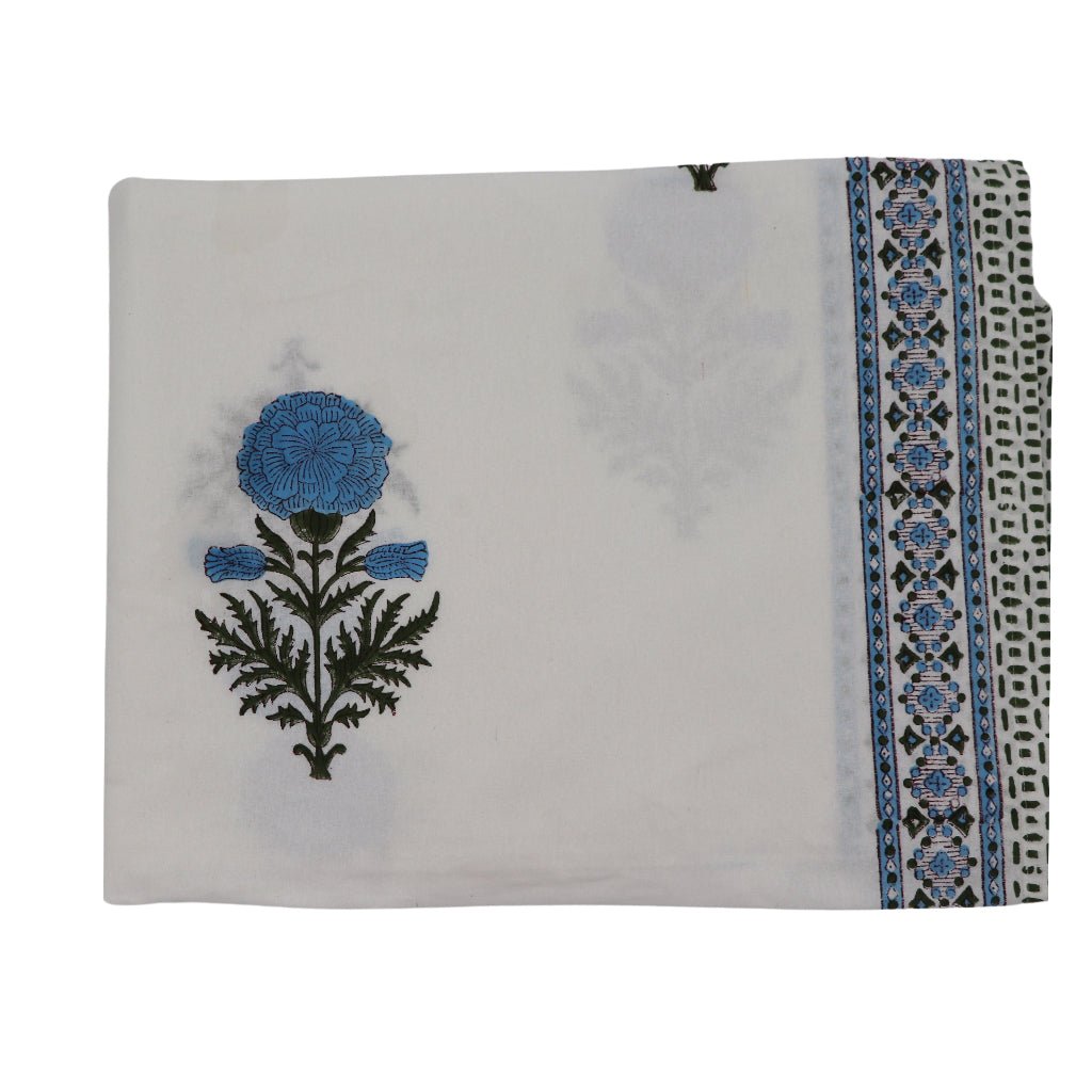 100% Organic Cotton - Toile de Blu Hortensia Tablecloth - Che Cose Belle