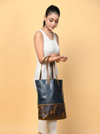 Green Women's Leather Tote