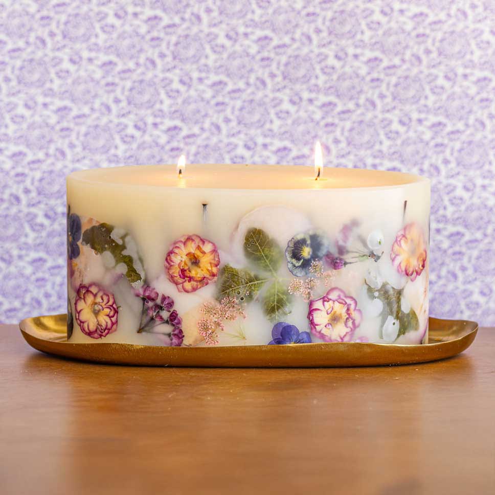 Statement Botanical Candle - Blushing Rosewood