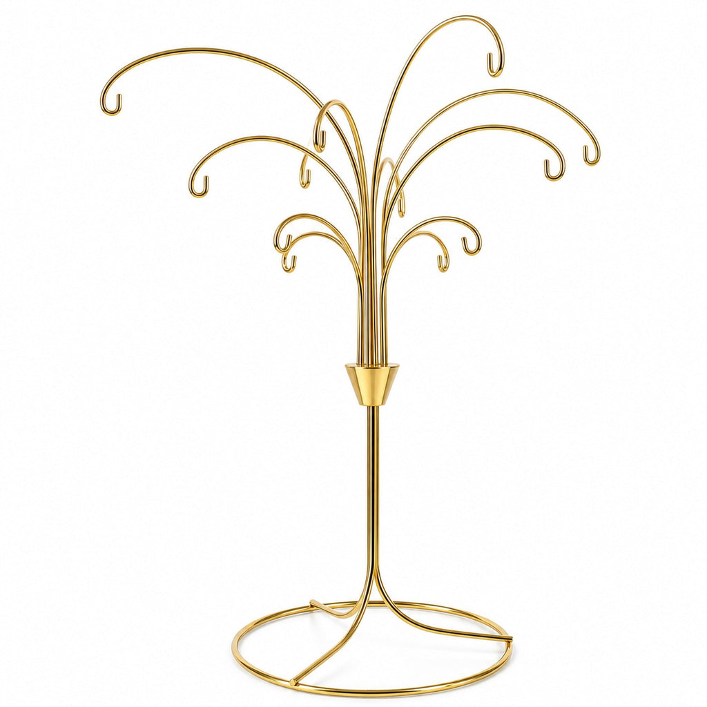12-Arm Spiral Fountain Brass Gold Metal Ornament Stand Display 11.5 Inches (Taiwan) - Che Cose Belle