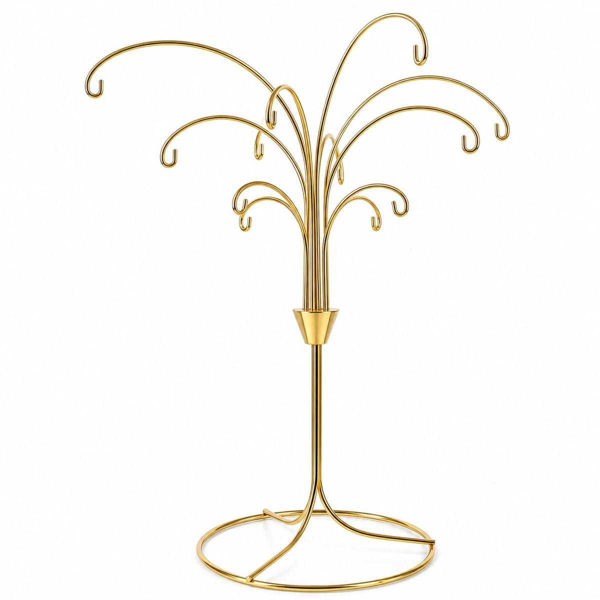 12-Arm Spiral Fountain Brass Gold Metal Ornament Stand Display 11.5 Inches (Taiwan) - Che Cose Belle