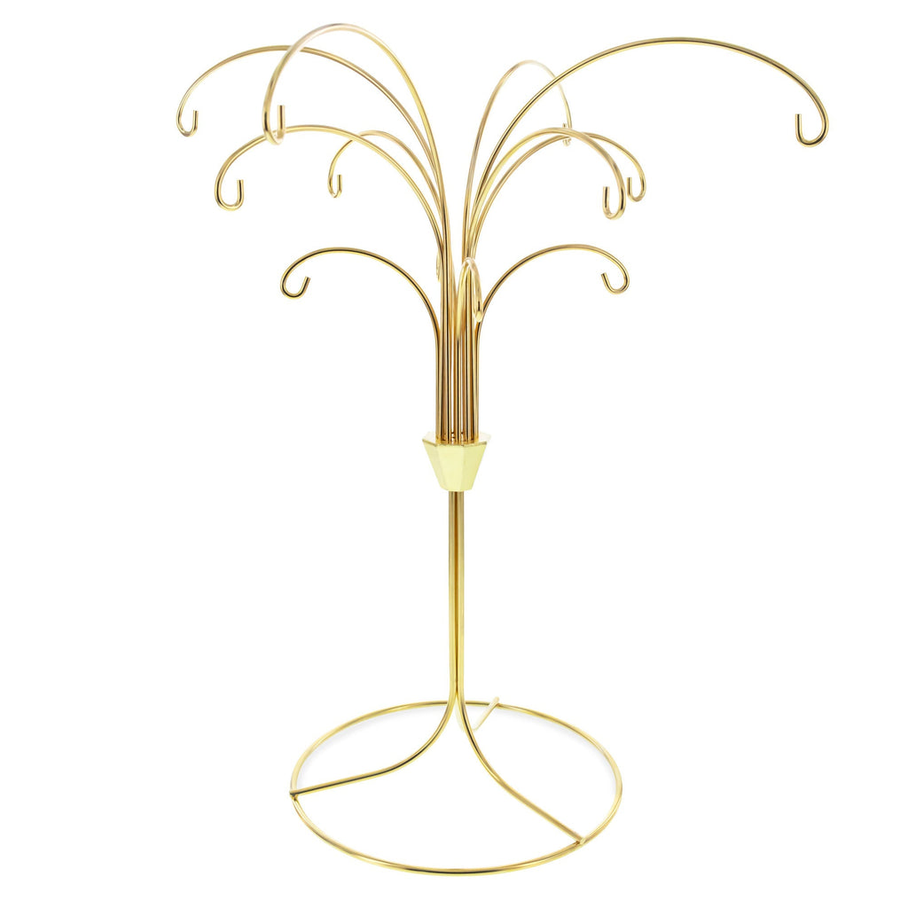 12 - Arm Spiral Fountain Brass Gold Metal Ornament Stand Display 11.5 Inches (Taiwan) - Che Cose Belle