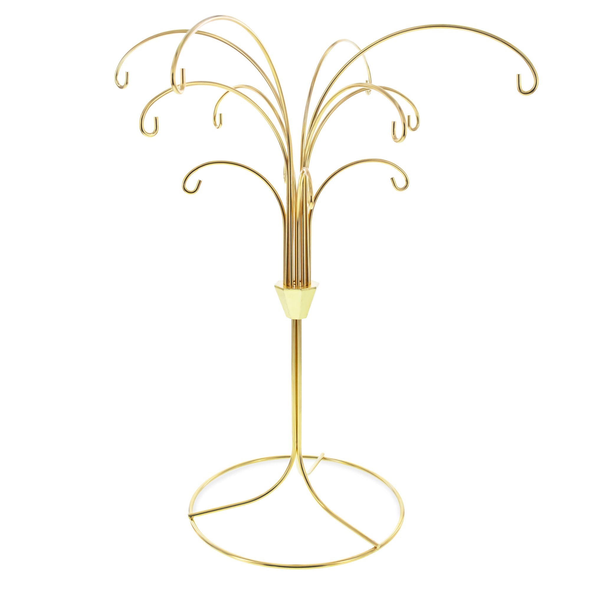 12 - Arm Spiral Fountain Brass Gold Metal Ornament Stand Display 11.5 Inches (Taiwan) - Che Cose Belle