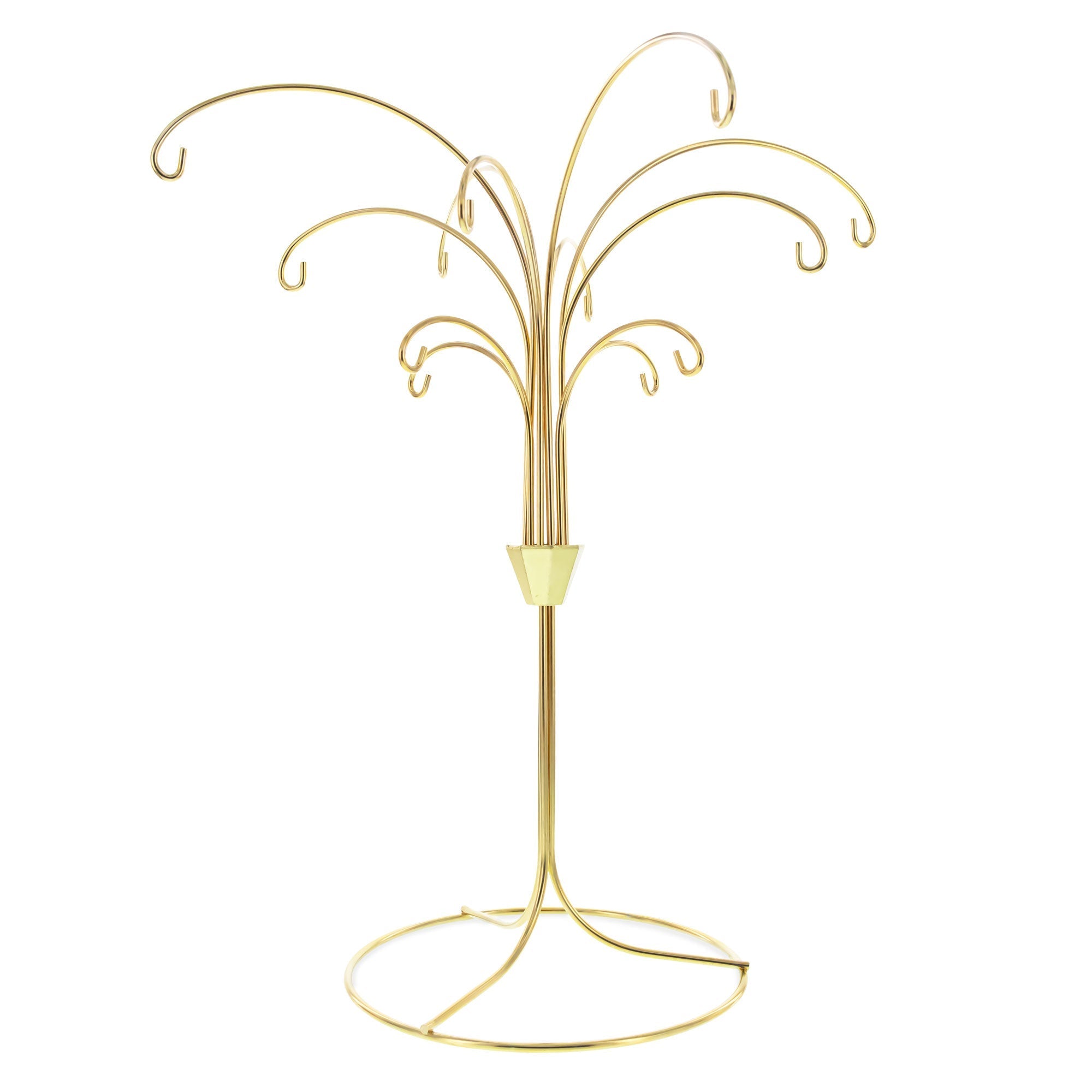12 - Arm Spiral Fountain Brass Gold Metal Ornament Stand Display 11.5 Inches (Taiwan) - Che Cose Belle