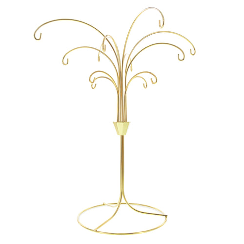 12 - Arm Spiral Fountain Brass Gold Metal Ornament Stand Display 11.5 Inches (Taiwan) - Che Cose Belle