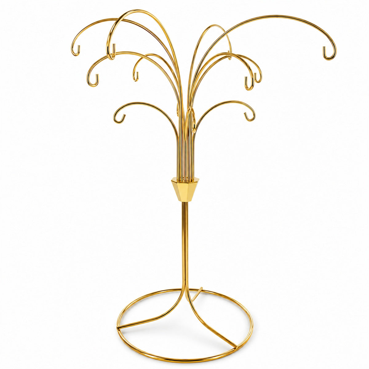 12-Arm Spiral Fountain Brass Gold Metal Ornament Stand Display 11.5 Inches (Taiwan) - Che Cose Belle