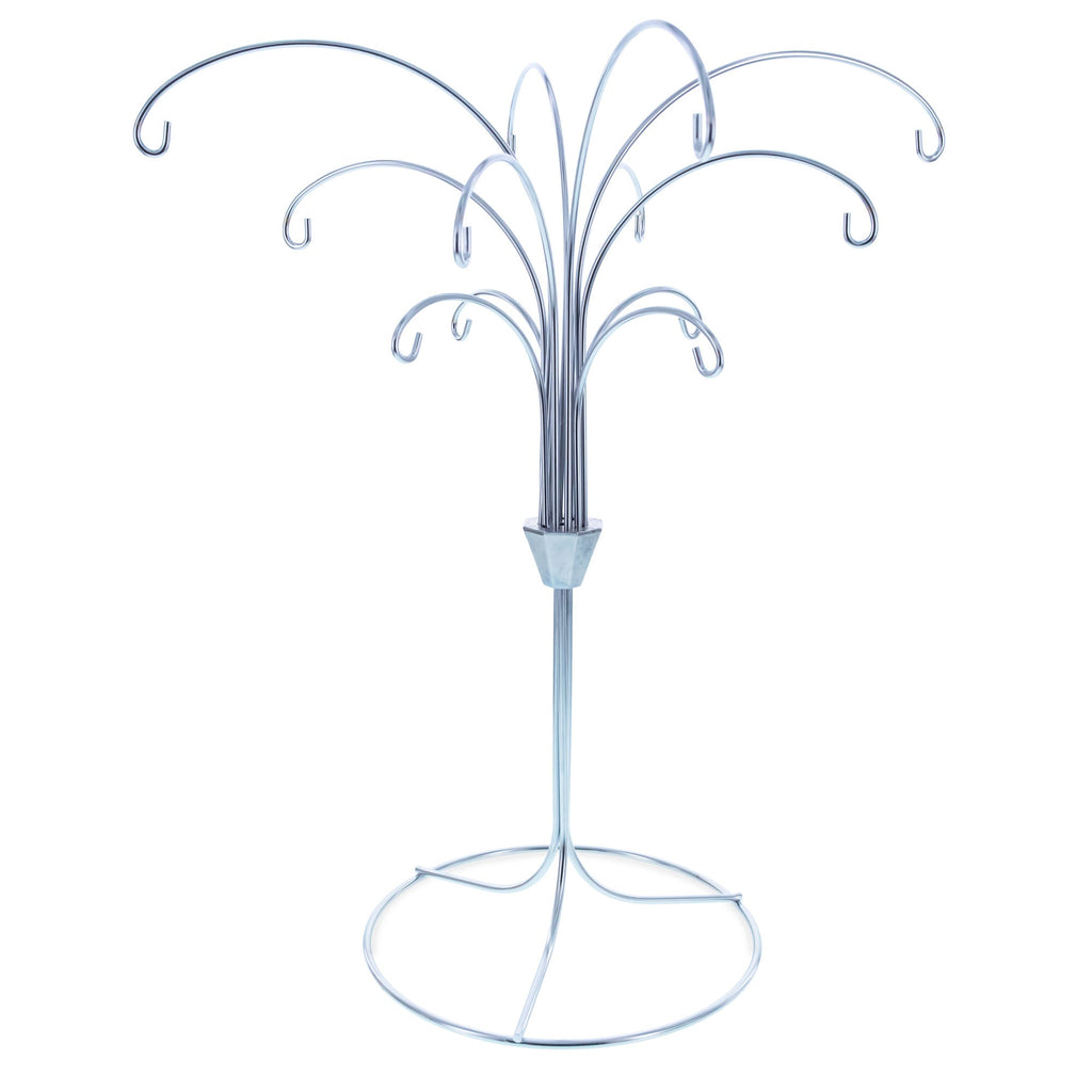 12 - Arm Spiral Fountain Brass Silver Metal Ornament Stand Display 11.5 Inches (Taiwan) - Che Cose Belle