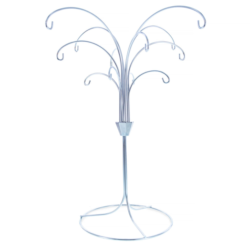 12 - Arm Spiral Fountain Brass Silver Metal Ornament Stand Display 11.5 Inches (Taiwan) - Che Cose Belle