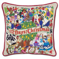 12 Days of Christmas Hand-Embroidered Pillow - Che Cose Belle