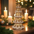 12" Lit Gold Mercury Glass Tabletop Tree - Che Cose Belle