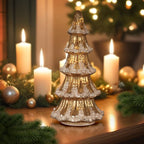 12" Lit Gold Mercury Glass Tabletop Tree - Che Cose Belle
