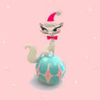 12" Swanky Christmas Kitty Figurine | Miss Fluff December Diamonds - Che Cose Belle