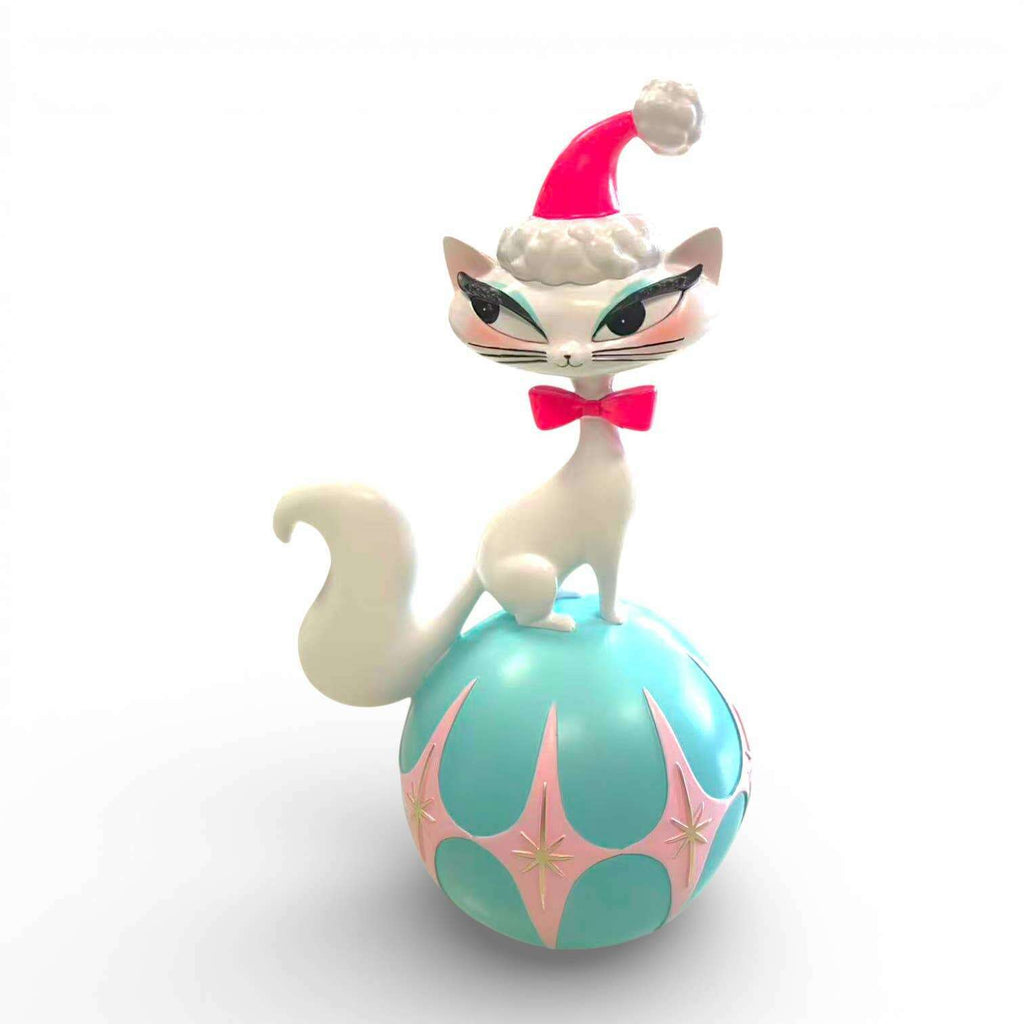 12" Swanky Christmas Kitty Figurine | Miss Fluff December Diamonds - Che Cose Belle