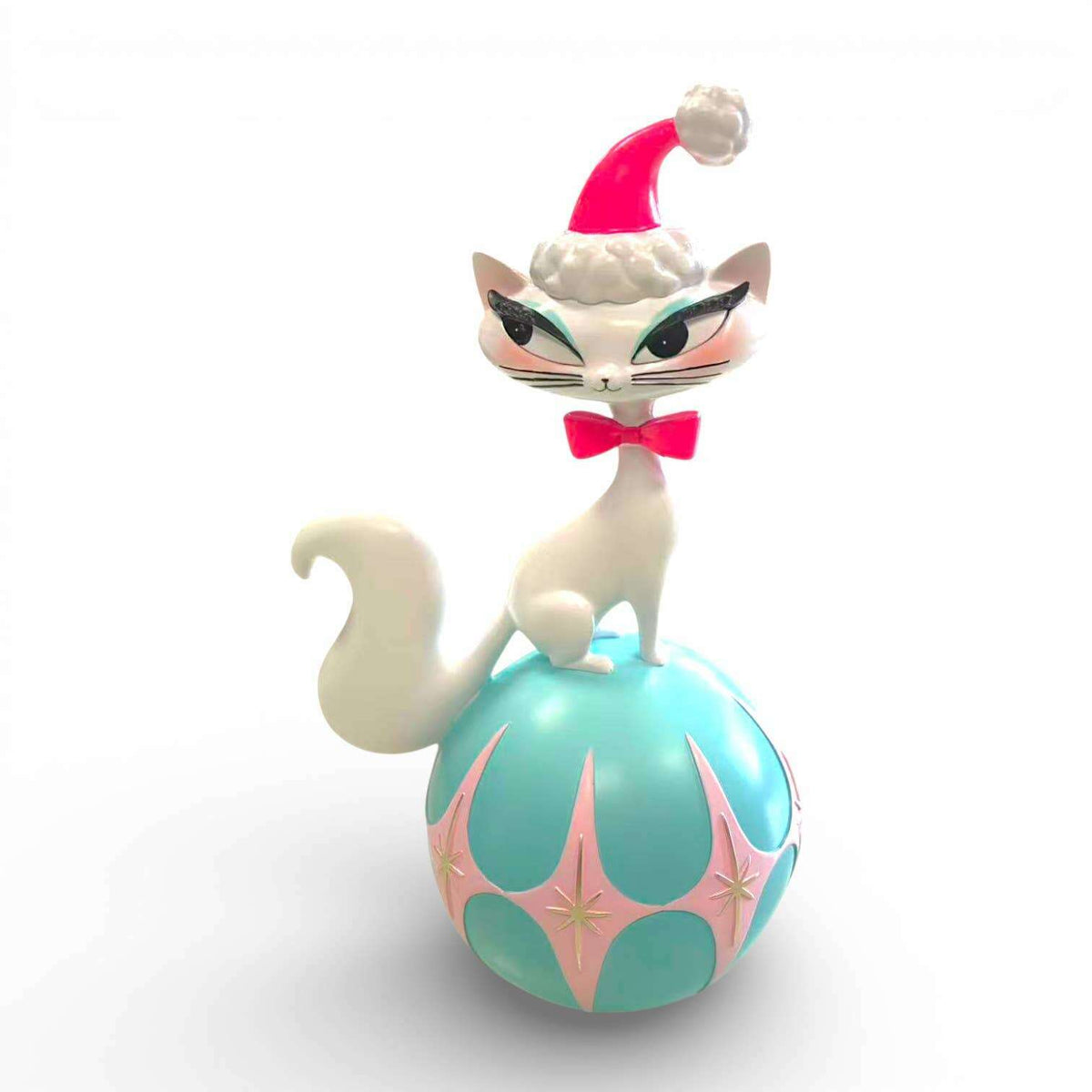12" Swanky Christmas Kitty Figurine | Miss Fluff December Diamonds - Che Cose Belle