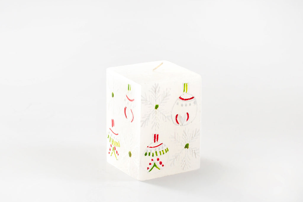 Whimsy Christmas Painted Candles