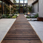 12 FT Wooden Garden Pathway 22 Inches Wide Outdoor Roll out Straight Walkway