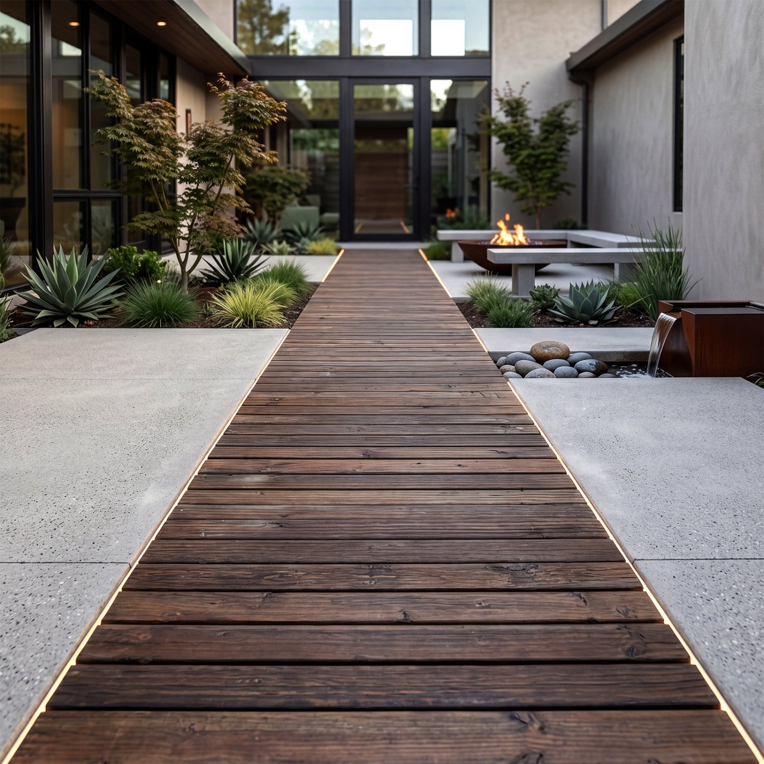 12 FT Wooden Garden Pathway 22 Inches Wide Outdoor Roll out Straight Walkway