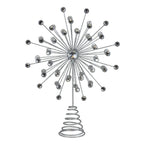 13" Silver Crystal Burst Tree Topper - Che Cose Belle
