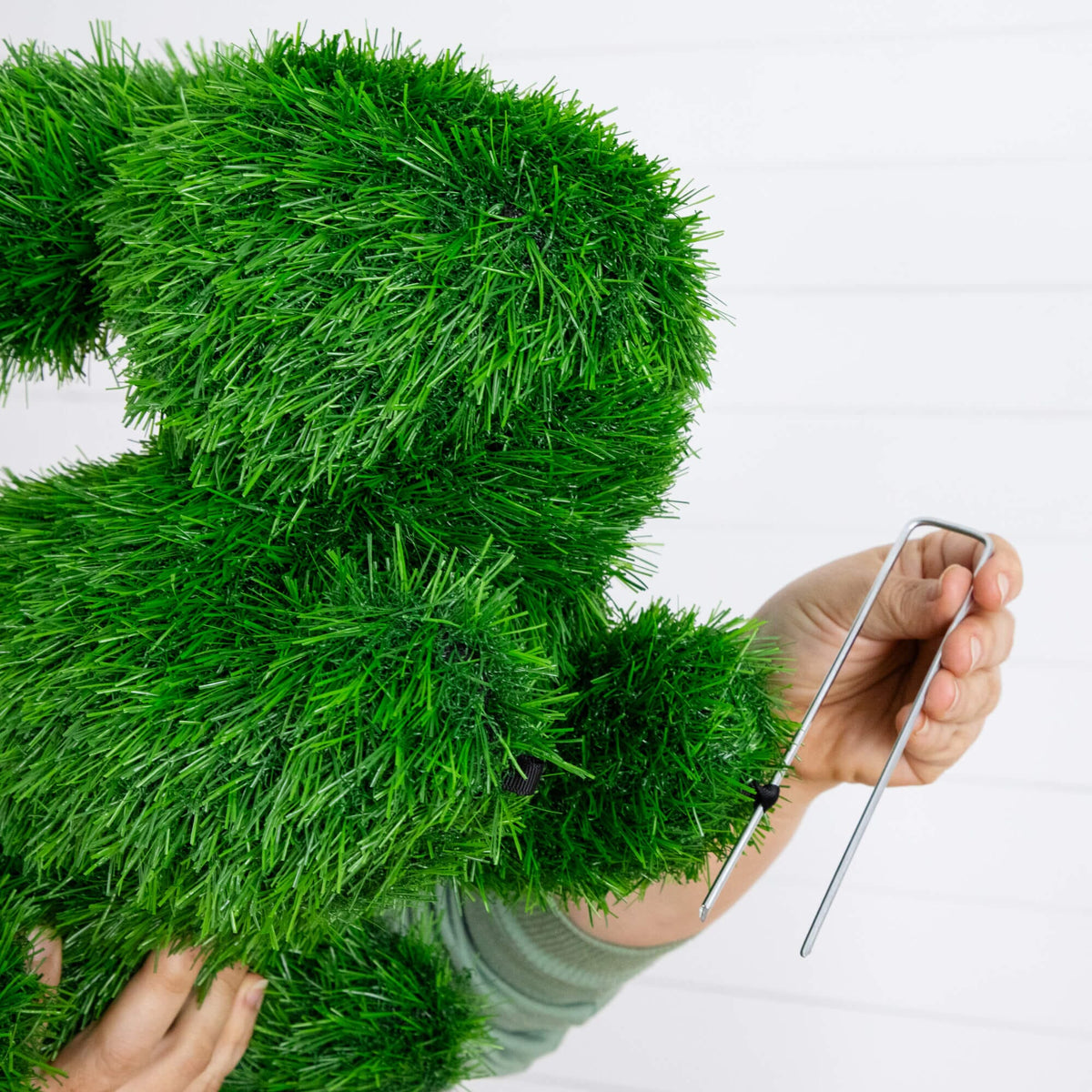 13" UV Resistant Artificial Grass Garden Plush Topiary Bunny Rabbit (Indoor/Outdoor) - Che Cose Belle