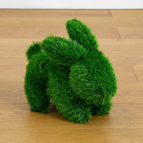 13" UV Resistant Artificial Grass Garden Plush Topiary Bunny Rabbit (Indoor/Outdoor) - Che Cose Belle