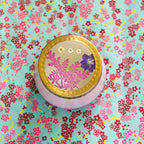 Accent Watercolor Pressed Floral Candle - Blackberry + Coconut
