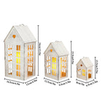 13.5"&9.5"&5.5"H Village Farmhouse House Candle Holders for Home Decor Patio Wedding - Che Cose Belle